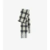 Narrow Check Alpaca Wool Blend Scarf