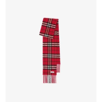 Narrow Check Cashmere Scarf