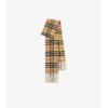 Narrow Check Cashmere Scarf