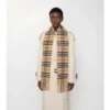 Narrow Check Cashmere Scarf