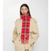 Narrow Check Cashmere Scarf