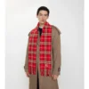 Narrow Check Cashmere Scarf