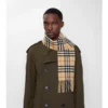 Narrow Check Cashmere Scarf