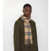 Narrow Check Cashmere Scarf