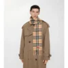 Narrow Check Cashmere Scarf