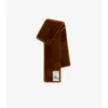 Narrow Check Shearling Scarf