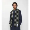 Narrow Check Wool Scarf