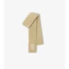 Narrow Label Shearling Scarf
