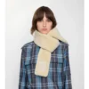Narrow Label Shearling Scarf