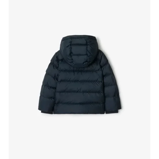 Nylon Hooded Puffer Coat