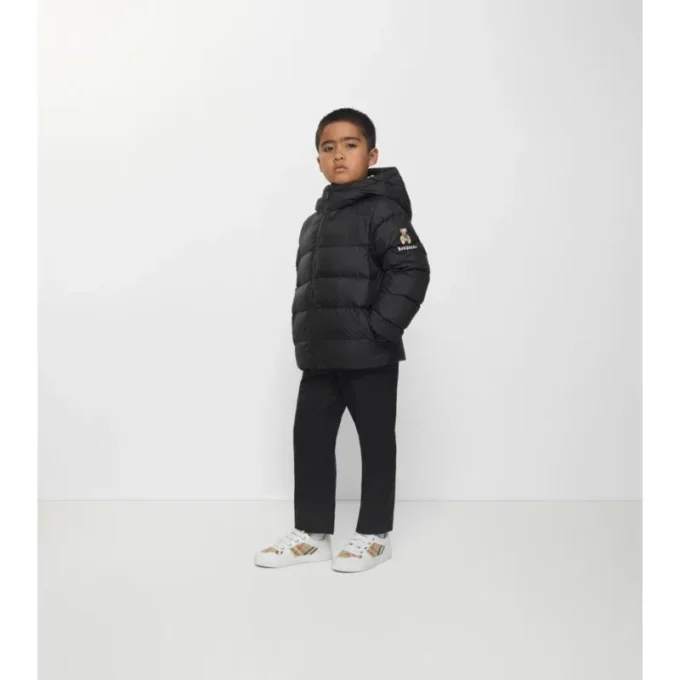 Nylon Hooded Puffer Coat