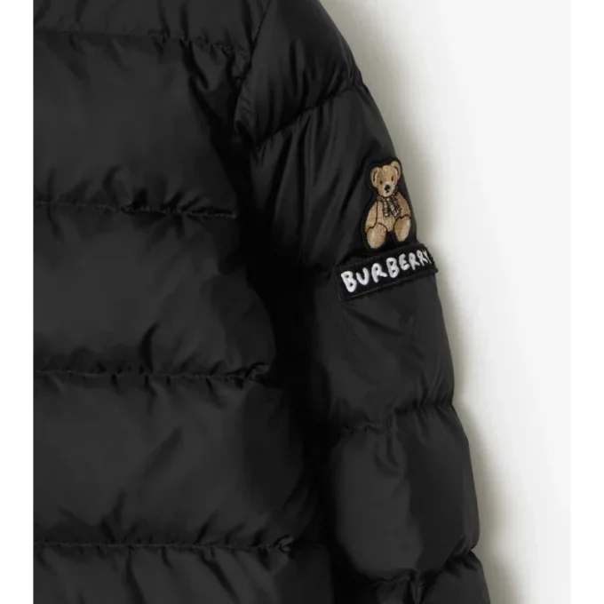 Nylon Hooded Puffer Coat
