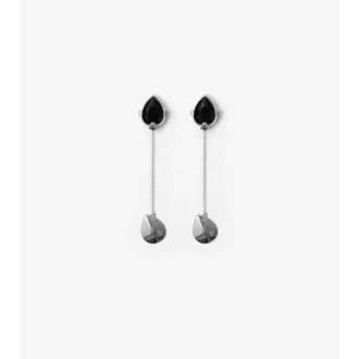 Onyx Shield Pendant Earrings