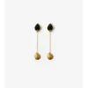 Onyx Shield Pendant Earrings