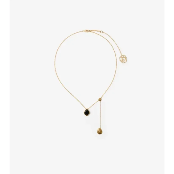 Onyx Shield Pendant Necklace