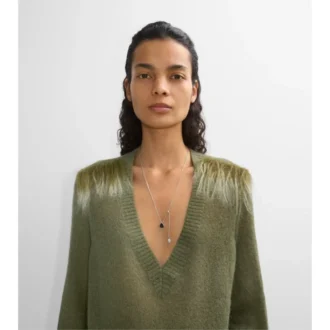 Onyx Shield Pendant Necklace