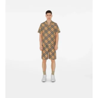 Oversized Check Silk Shirt