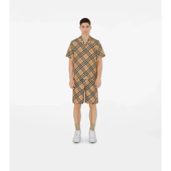 Oversized Check Silk Shirt