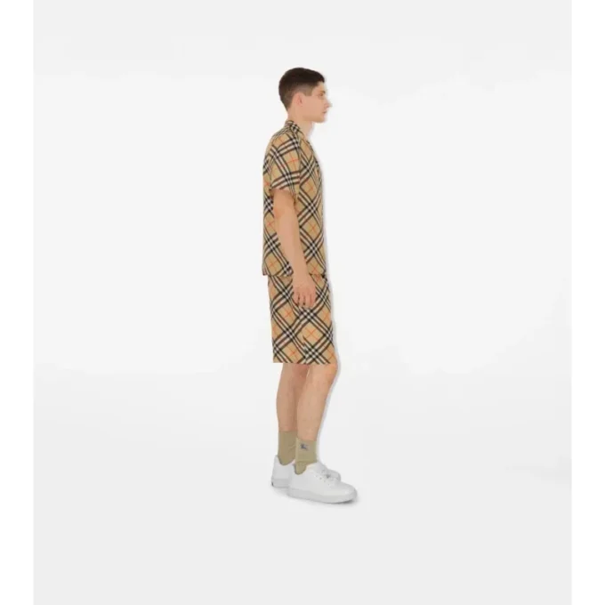 Oversized Check Silk Shirt
