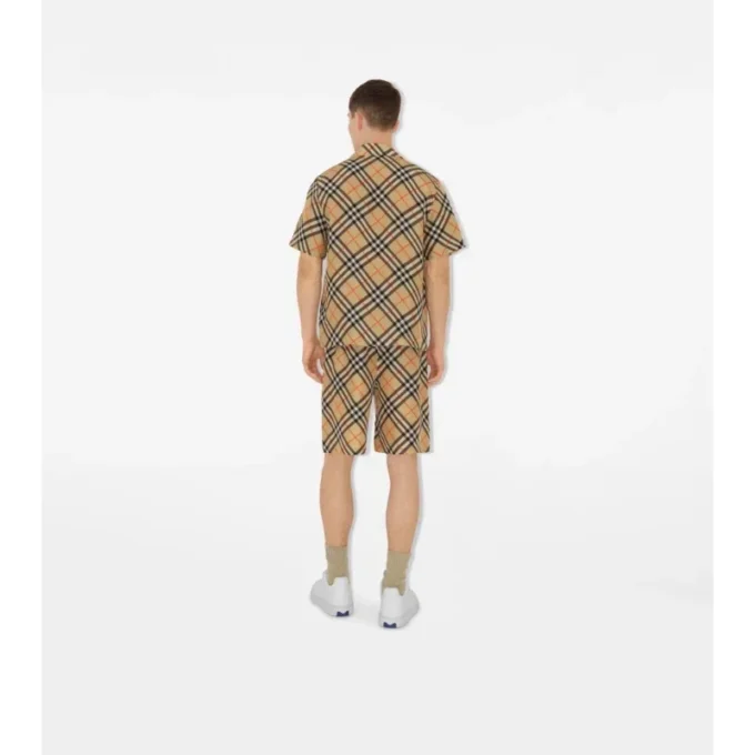 Oversized Check Silk Shirt