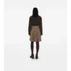 Pleated Check Wool Blend Skirt