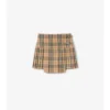 Pleated Check Wool Mini Kilt