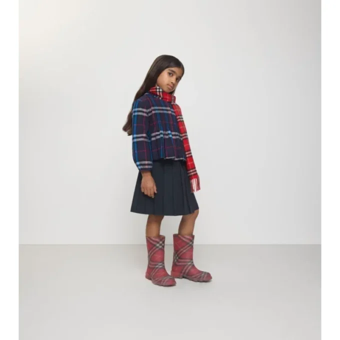 Pleated Cotton Blend Skirt