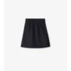 Pleated Cotton Blend Skirt
