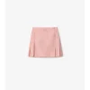 Pleated Stretch Nylon Mini Skirt