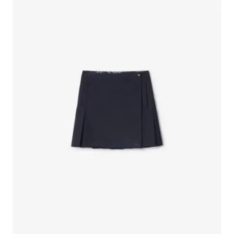 Pleated Stretch Nylon Mini Skirt