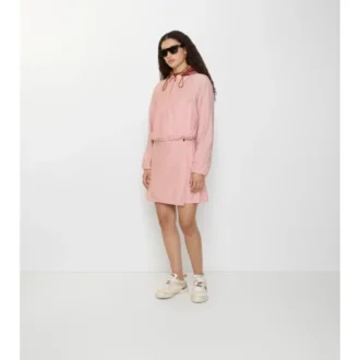Pleated Stretch Nylon Mini Skirt