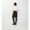 Pleated Wool Blend Midi Skirt