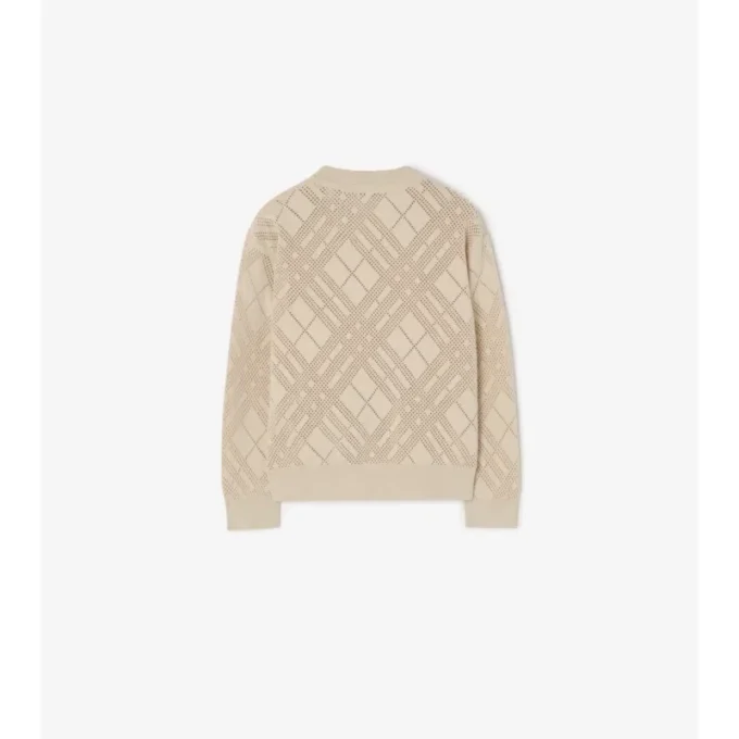 Pointelle Knit Cotton Cardigan