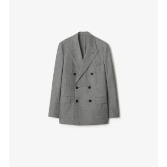 Puppytooth Check Wool Tailored Jacket