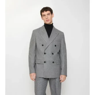 Puppytooth Check Wool Tailored Jacket