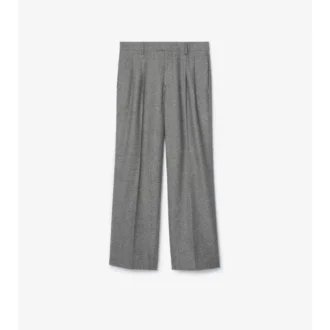 Puppytooth Check Wool Tailored Trousers