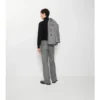 Puppytooth Check Wool Tailored Trousers