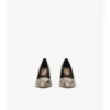 Python-Print Leather Dame High Pumps 