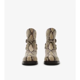 Python-Print Leather Ledger Boots 