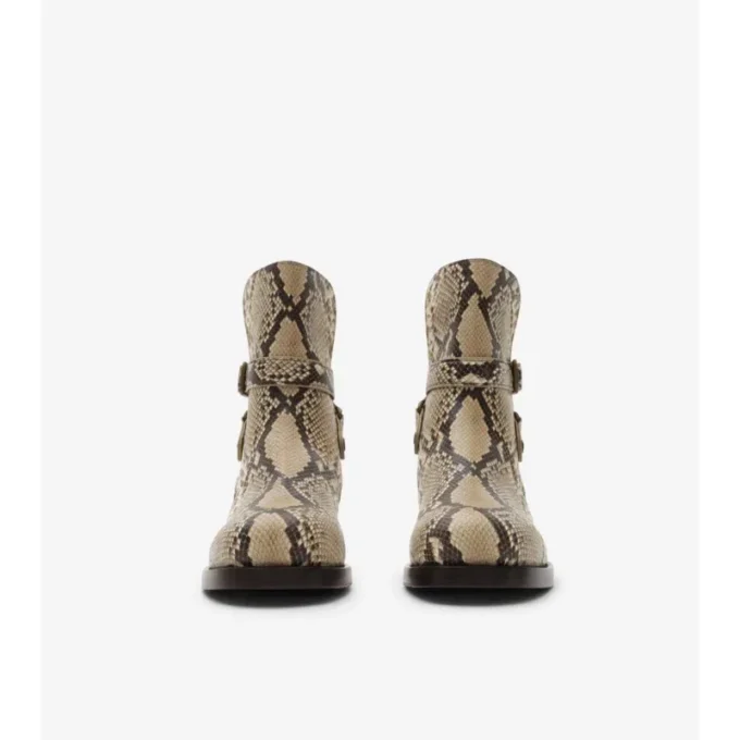 Python-Print Leather Ledger Boots 
