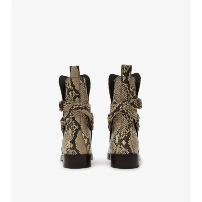 Python-Print Leather Ledger Boots 