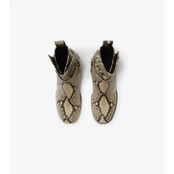 Python-Print Leather Ledger Boots 