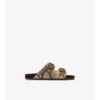 Python-Print Leather Urchin Sandals 