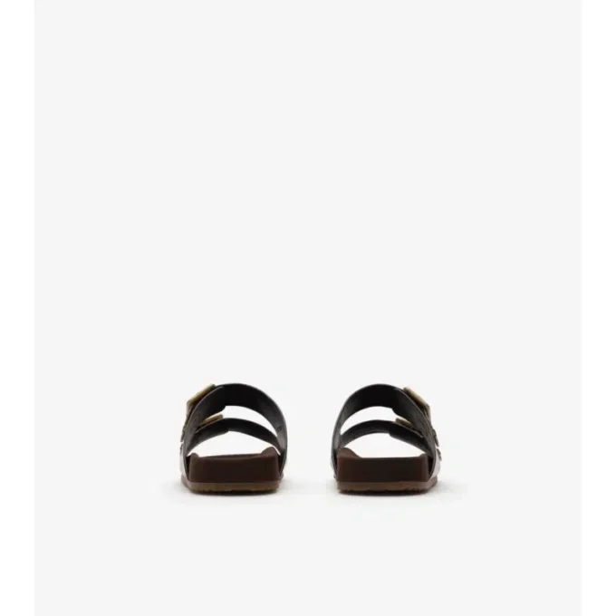 Python-Print Leather Urchin Sandals 