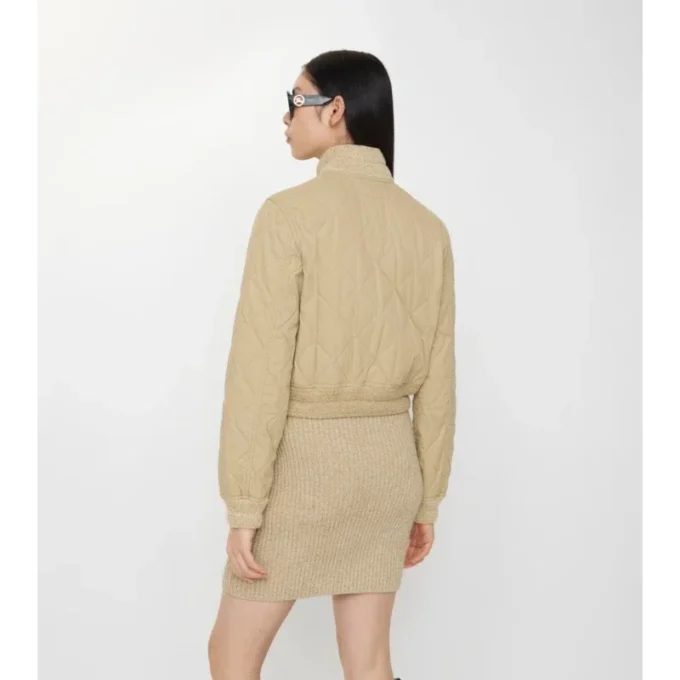 Quilted Gabardine Bomber Jacket