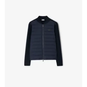 Quilted Nylon and Wool Jacket
