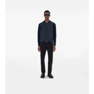 Quilted Nylon and Wool Jacket