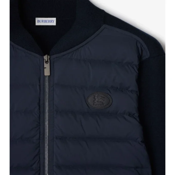 Quilted Nylon and Wool Jacket
