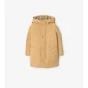 Quilted Nylon Hooded Coat