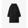 Quilted Nylon Hooded Coat